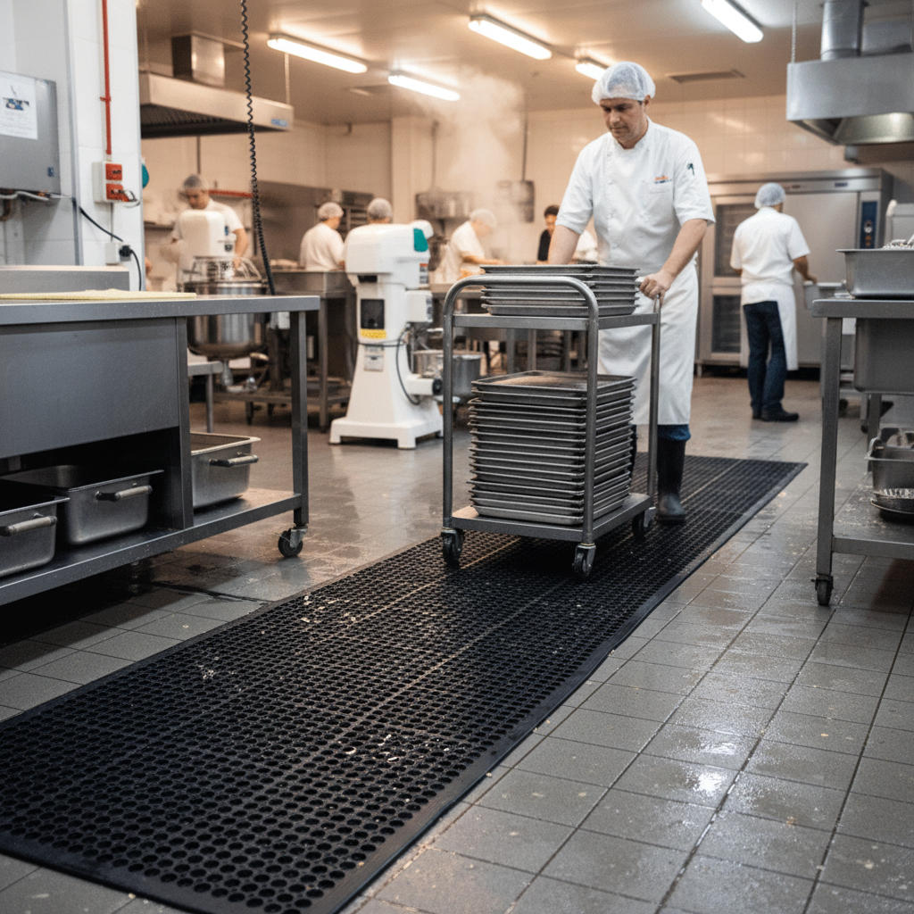 Premium Heavy Duty Rubber Ramp Mat Rolls - Anti-Fatigue, Durable, and Versatile for Industrial Applications