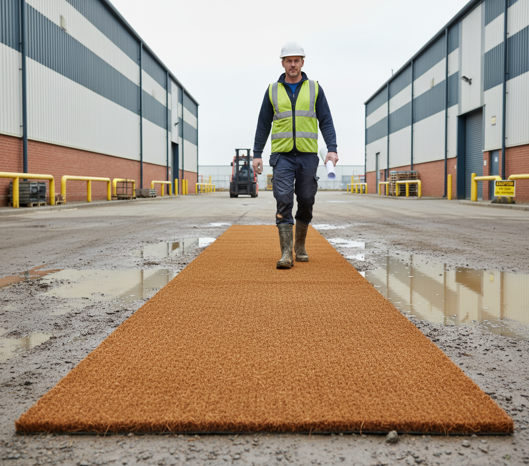 Premium Heavy Duty Coir Coconut Roll Matting 30mm for Indoor and Outdoor Use with PVC Backing