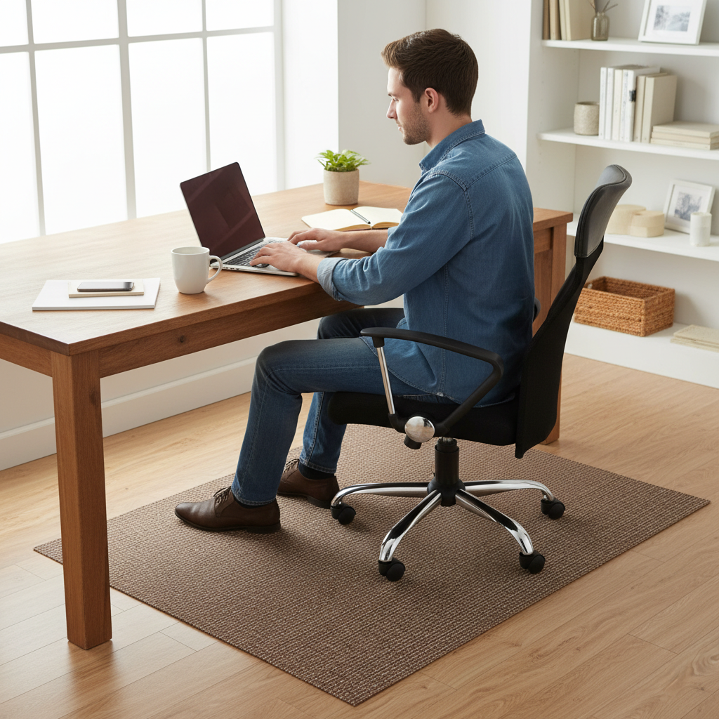 Premium All-Purpose Chair Mat for Hard Floors - Durable Vinyl Protection Matting with Optimal Glide and Antibacterial Features