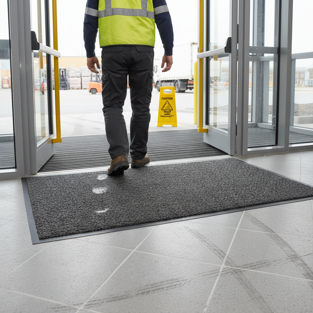Premium Heavy Duty Entrance Mat with Moisture-Wicking Polyamide Fibres and Anti-Slip Backing for High Traffic Areas