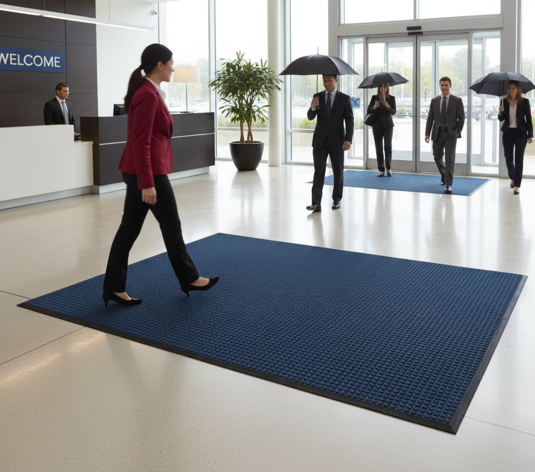 Heavy Duty Bi-Level Entrance Mat with Superior Dirt Trapping and Water Absorption, Ideal for High-Traffic Areas