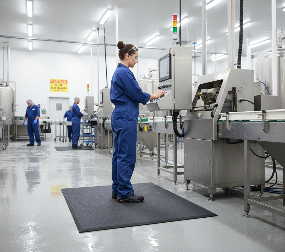 Premium Hygienic Anti-Fatigue Matting with Gel Foam for Comfort in Work Environments