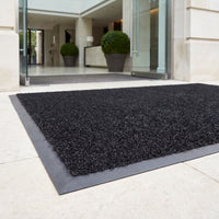 Heavy-Duty Outdoor Brush Entrance Mat | Weatherproof Nylon Scraper Pile, Nitrile Rubber Border, UV & Bleach Resistant