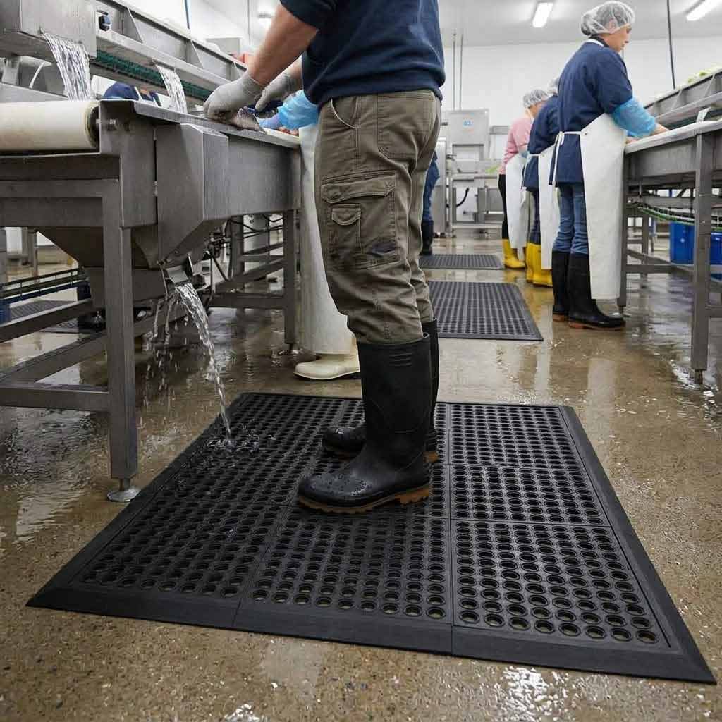 Heavy Duty Anti Fatigue Mat Tiles UK | Premium Wet Area Flooring
