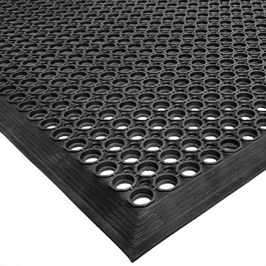 Rubber Industrial Floor Anti Fatigue Mats With Drainage Holes - Slip Not Co Uk