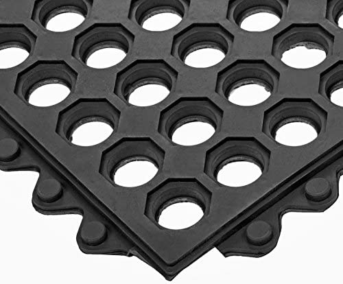 Heavy Duty Rubber Link Mats with Drainage Holes for Pool And Wet Areas