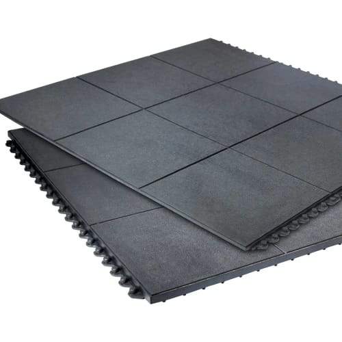 Solid Interconnecting Rubber Garage And Gym Tiles
