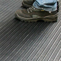 Broad Rib Rubber Matting UK - Heavy Duty Non-Slip Industrial Flooring | 3mm Thick