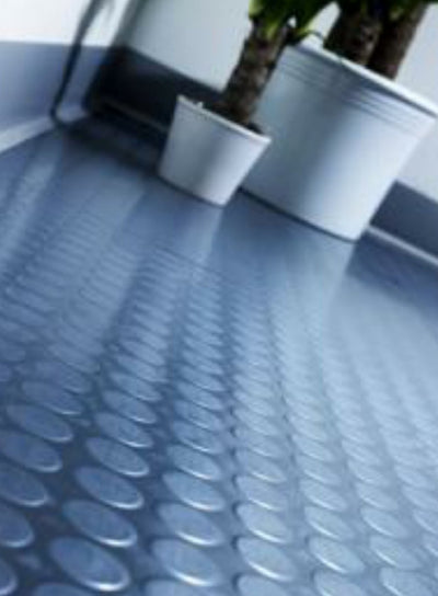 Circular Pattern Rubber Matting Roll - Slip Not Co Uk