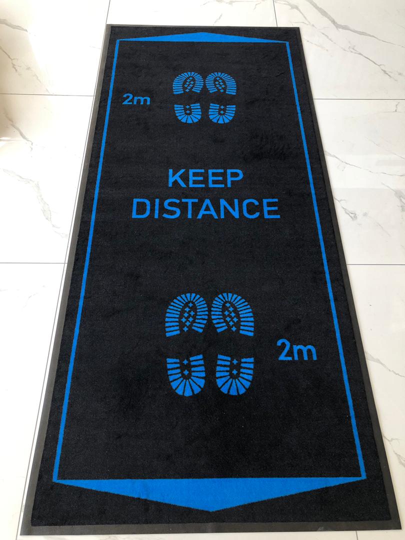 Anti-Slip Social Distancing Floor Mats - Slip Not Co Uk