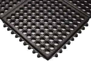 Heavy Duty Rubber Link Mats with Drainage Holes for Pool And Wet Areas