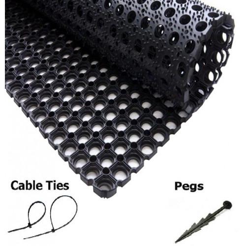 Rubber Grass Mats 23mm 150x100cms with Pegs and Ties
