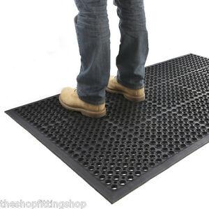 Pool Rubber Mat with Drainage Holes Non Slip