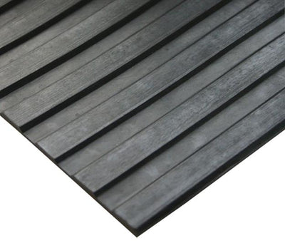 Wide Ribbed Anti Slip Rubber Matting 6mm and 3mm Thickness - Slip Not Co Uk